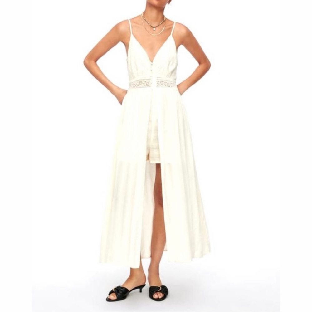 Zara Lace Jumpsuit Dress NWT Off-white size Small